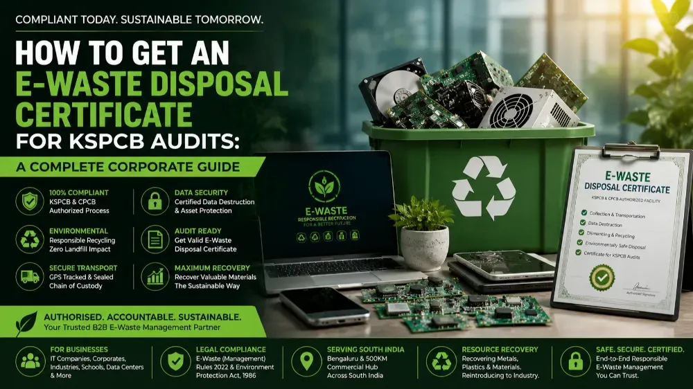 How to Get an E-Waste Disposal Certificate for KSPCB Audits: A Complete Corporate Guide