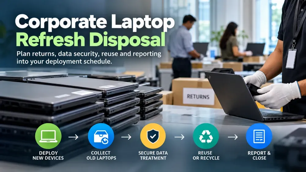 Large-Scale Laptop Refresh: Planning Corporate E-Waste in Controlled Waves