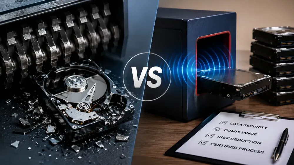 Physical Shredding vs. Software Degaussing: Which Is Safer for Enterprise Data?