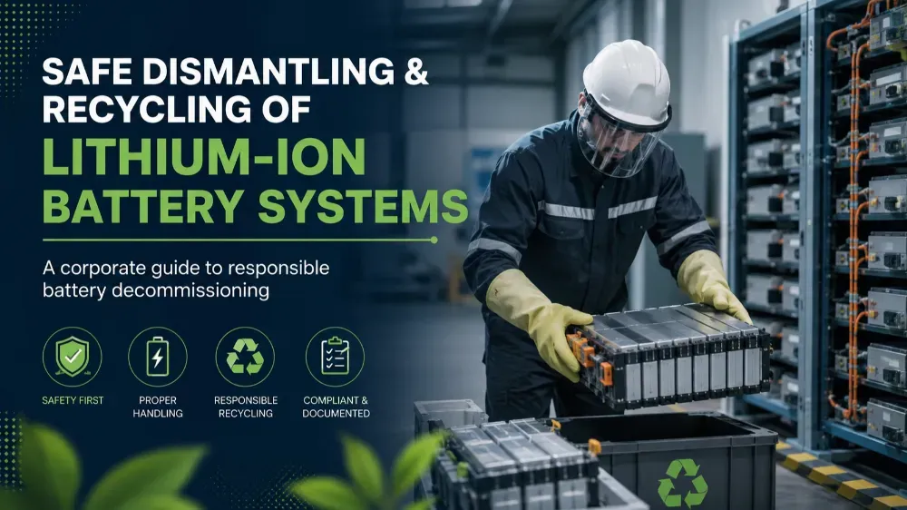 Safe Dismantling and Recycling of Lithium-Ion Batteries in Corporate Energy Storage Systems