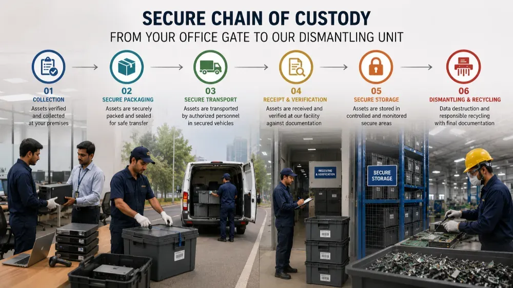 Secure Chain of Custody: What Happens from Your Office Gate to Our Dismantling Unit